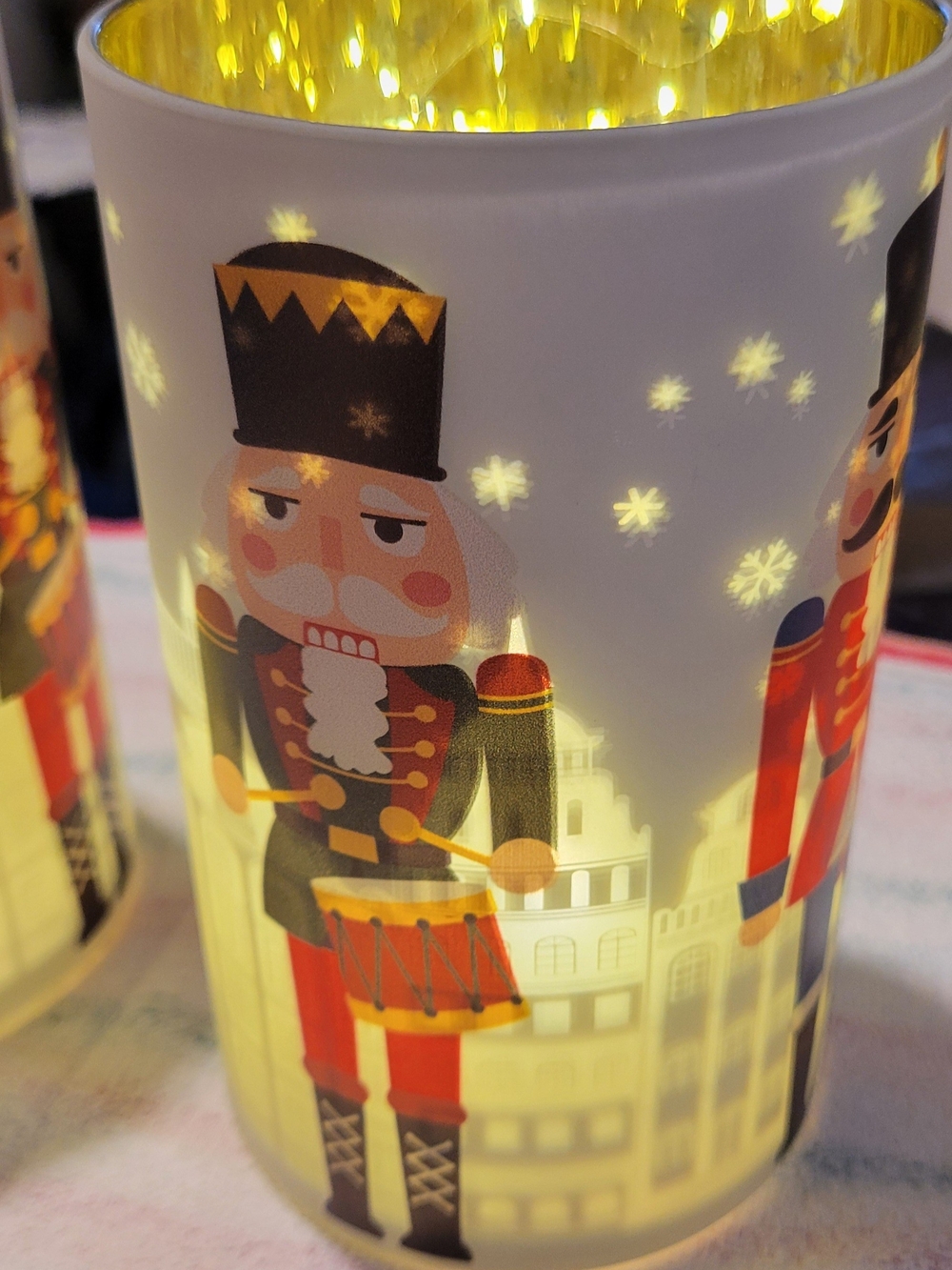 Nutcracker Decorative LED Candle Holders - Yellow Accent - Picture 3 of 6